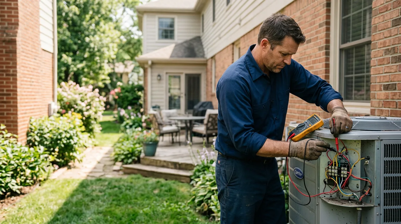 HVAC technician working near Sullivan, WI